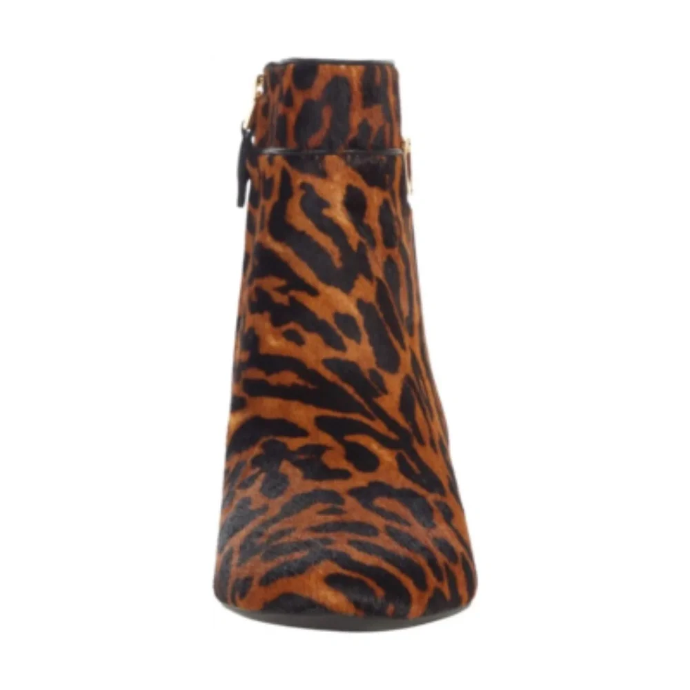 Lauren Ralph Lauren Wynne III CALF HAIR Ankle Zipper Booties Boot leopard SIZE 6 - Picture 3 of 7